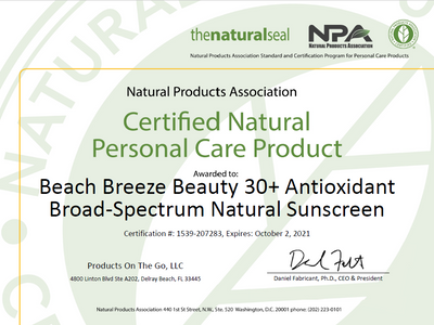 Beach Breeze 30+ Antioxidant Broad-Spectrum Natural Sunscreen