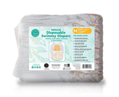 Little Toes Natural Disposable Swimmy Diapers - 12 count Medium size pack