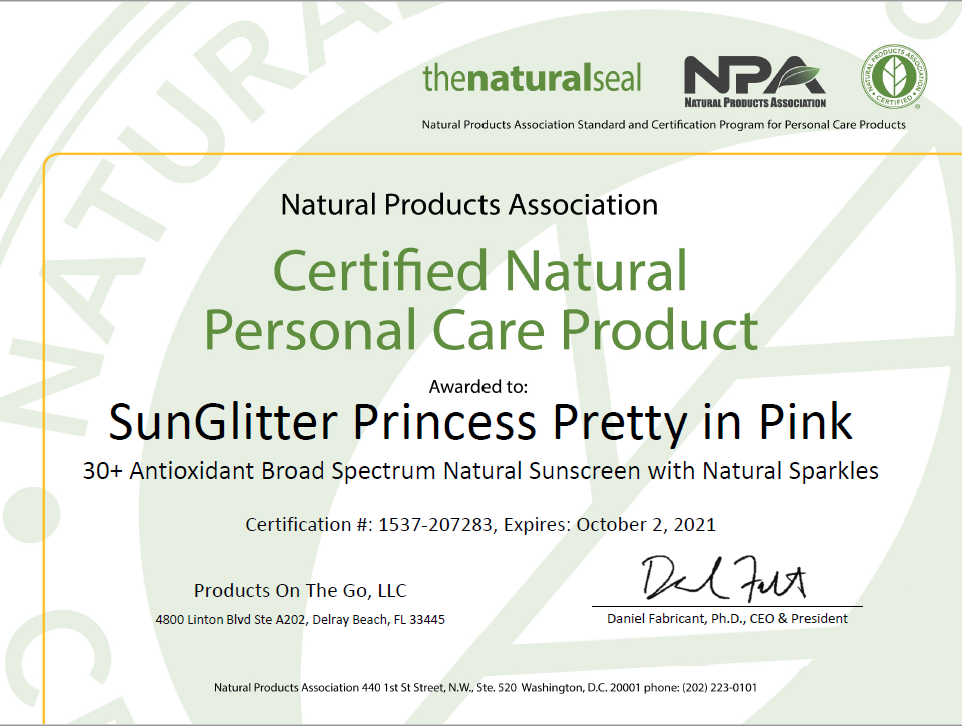 SunGlitter Princess® Pretty in Pink Natural Sunscreen